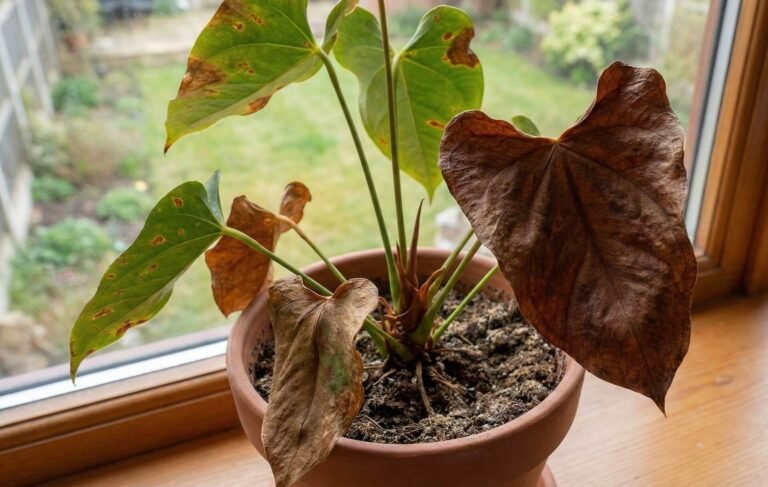 Antūrijai brūnas lapas vai gali? 4 galvenie cēloņi un to risinājumi